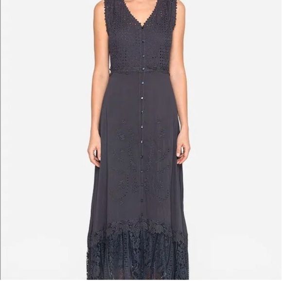 Johnny Was love Boho Maxi Dress Blue XS+ JW Reusable Bag - Picture 3 of 16